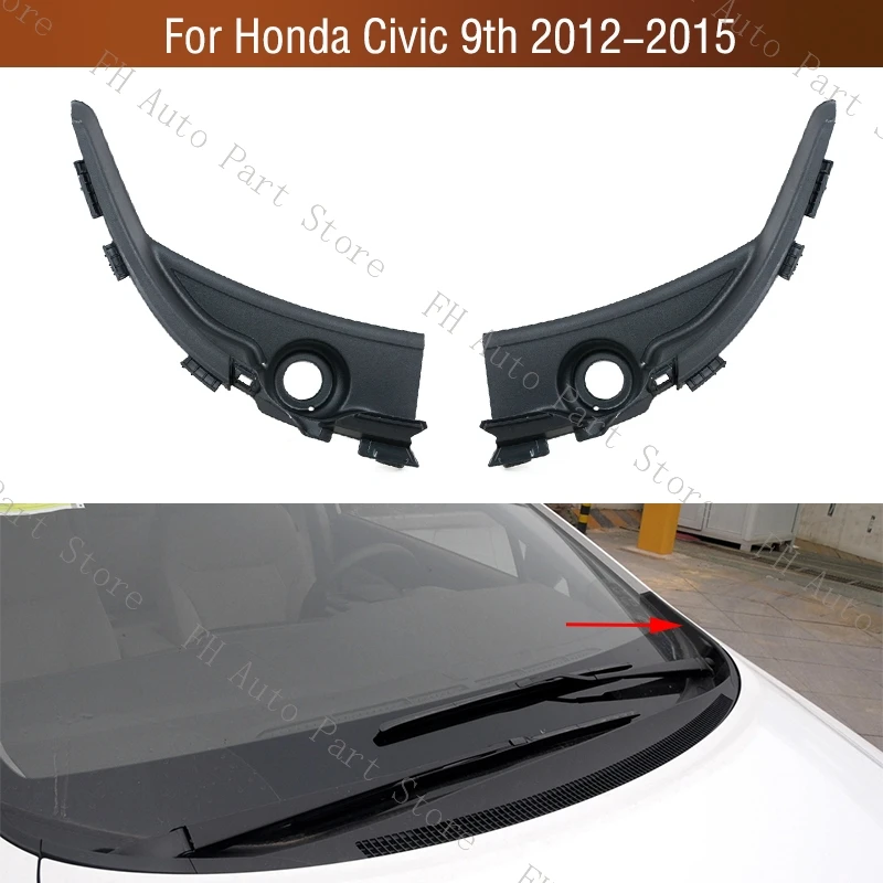 74210TR0A00 74220TR0A00 Front Windshield Wiper Water Deflector Plate Neck Trim Panel Lid For Honda Civic 9th 2012 2013 2014 2015