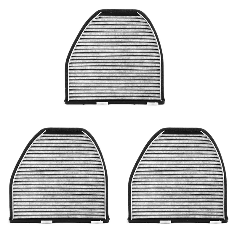 3X Car Cabin Air Filter Cooling System For Mercedes-Benz W204 W212 2128300318