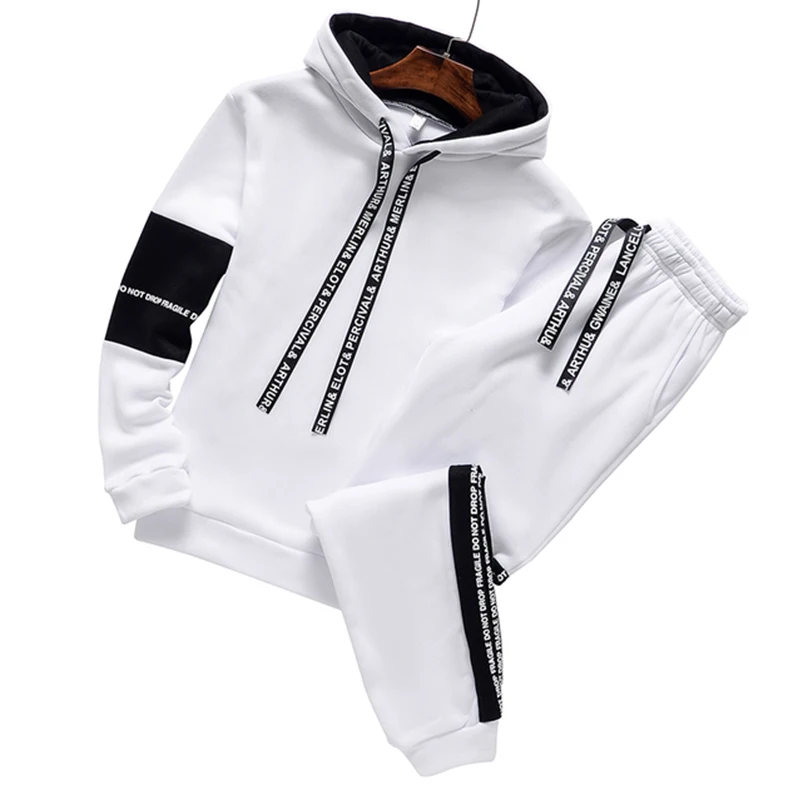 

Men Tracksuit Set Autumn Hoodies Sweatshirt Men's Sportswear 2 Pieces Hoodies Set Casual Pullover Hoodies Men Clothing