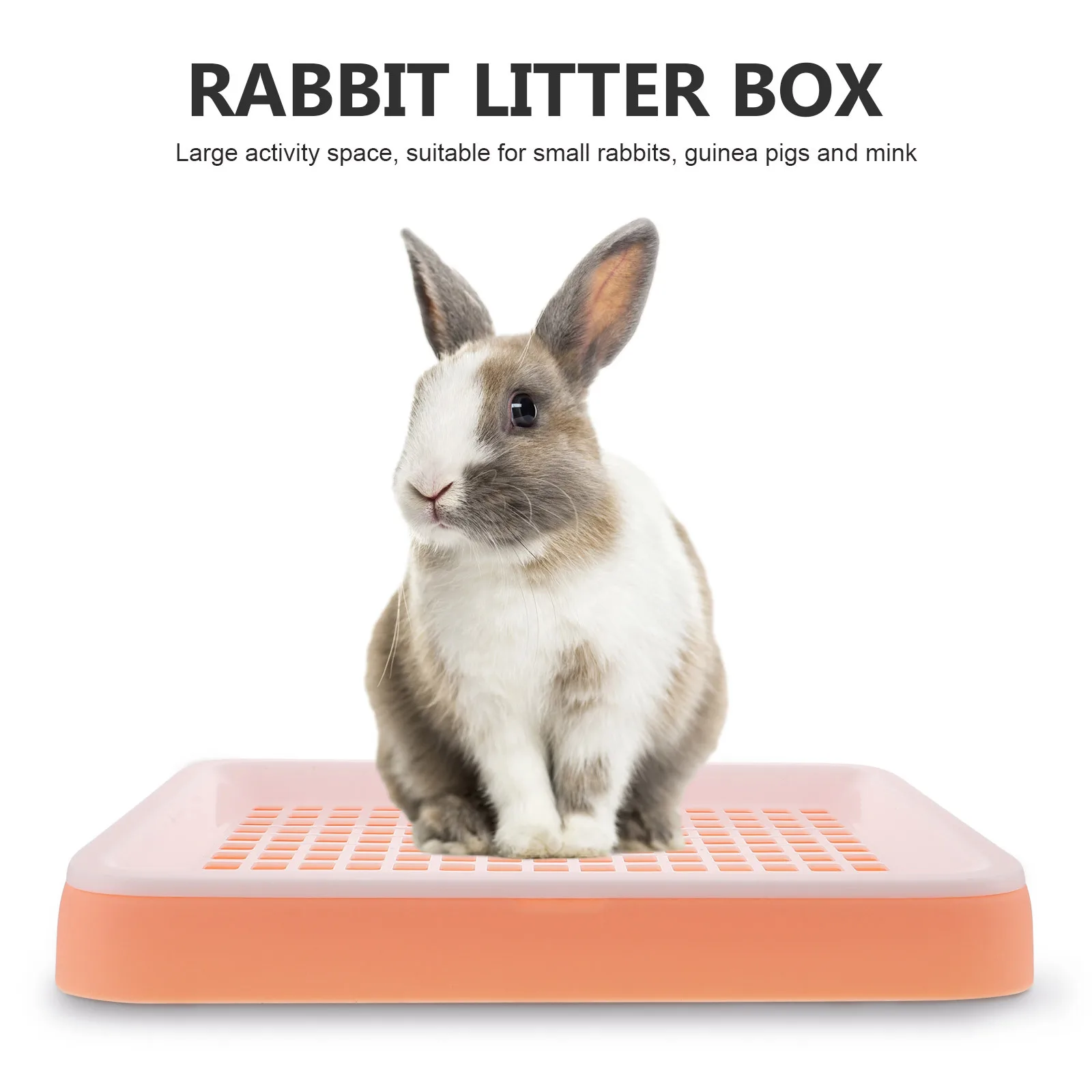 

Guinea Pig Litter Box Bunny Cage Toilet Fixed Lock Portable Large Activity Space Rabbit Litter Box Safe Cleaning