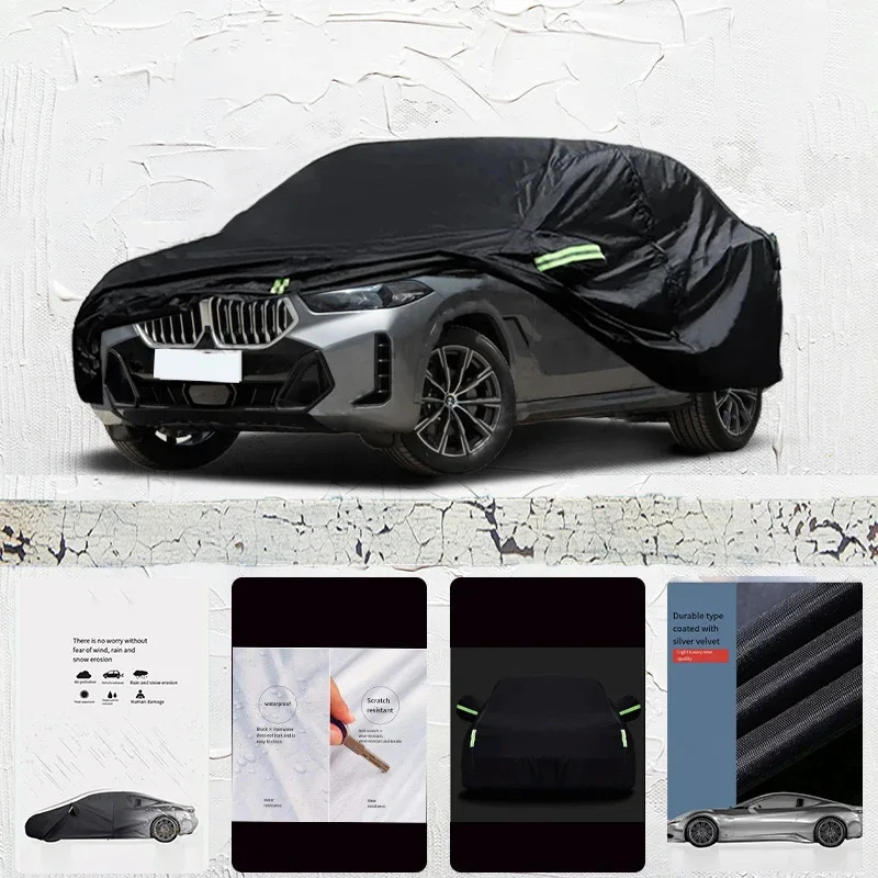 

For-BMW-X6-Car-cover-Exterior-Car-Cover-Black-Outdoor-Protection-Full-Car-Covers-Waterproof-Sunshade