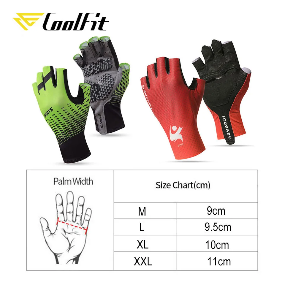 Coolfit Cycling Half-finger Gloves Anti-slip Bicycle Mitten Men\'s Cycling Fingerless Gloves MTB Road Bike Summer Short Gloves