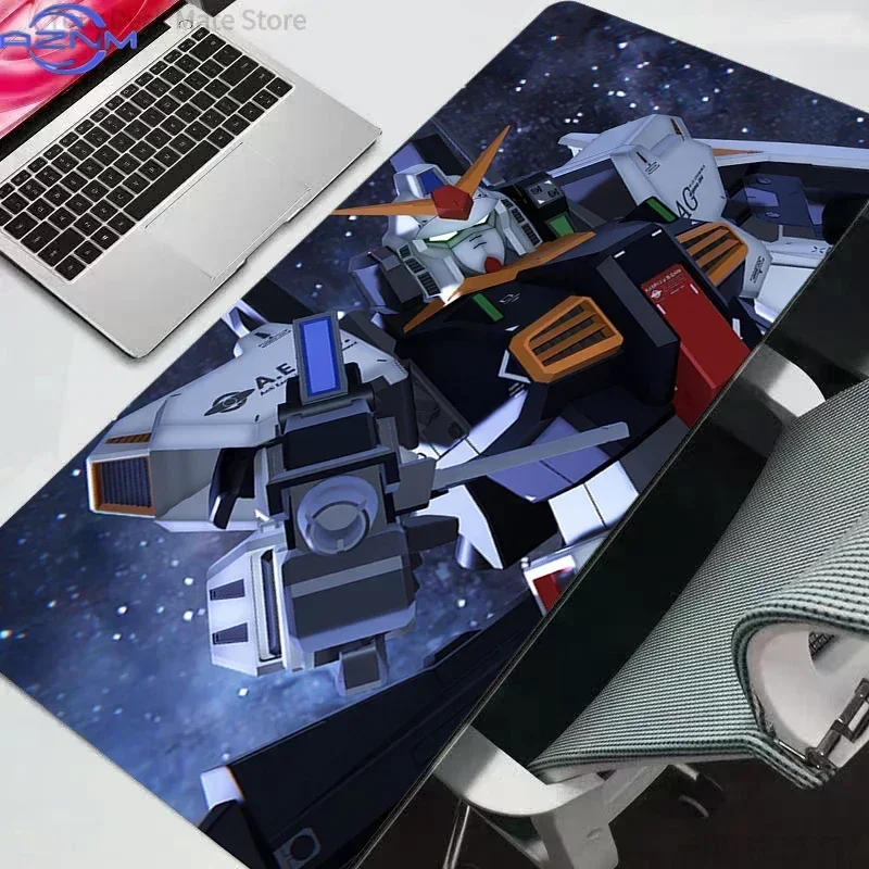 Z Gundam Mecha Space Battle Anime Mousepad, Rubber Non‑Slip Large Desk Mat, Cool Sci‑Fi Gaming Mouse Pad for Keyboard Laptop Hom