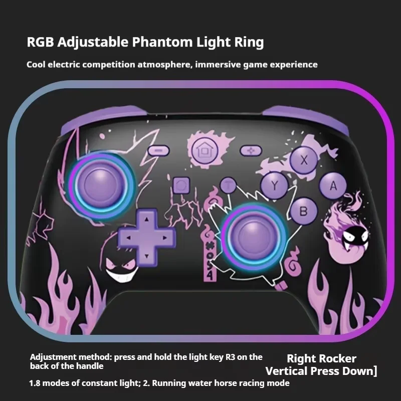 Yuyou Genggui Controller Wireless Bluetooth Six Axis Motion Sensing Game Entertainment Ns Pc Controller With Two Connect Modes