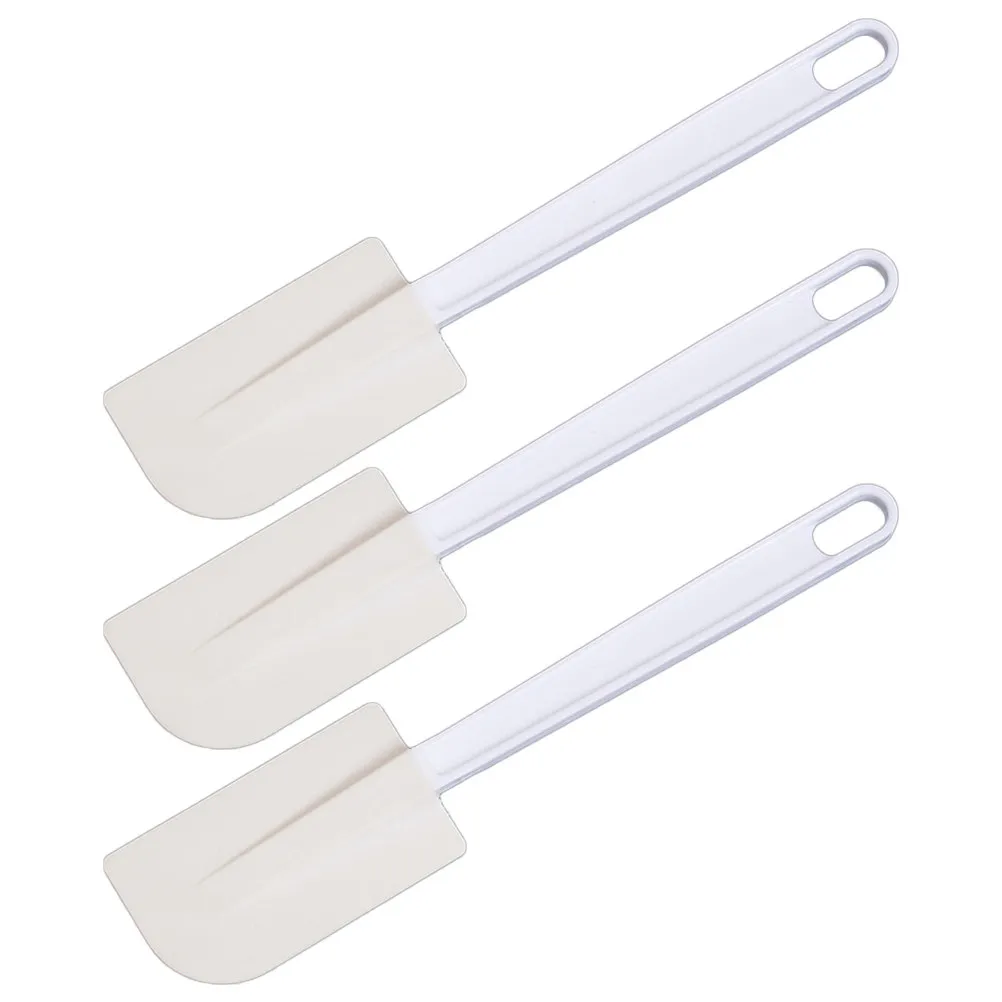 3Pcs Cake Cream Scraper Spatulas White for Baking Decorating Spreading Cream Butter Mixing Batter Kitchen Tool