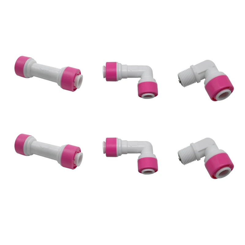 

Water Elbow Straight Check Valve RO Quick Coupling Fitting 1/4'' Hose 1/8'' Male Reverse Osmosis System Plastic Pipe Connector