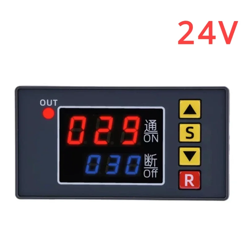 T3230 220V 24V 12VDigital Time Delay Relay Dual LED Display Cycle Timer Control Switch Adjustable Timing Relay Time Delay Switch