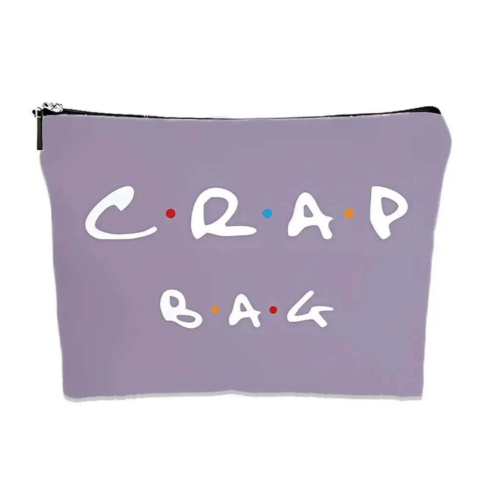 رسالة طباعة المرأة حقيبة مستحضرات التجميل خفيفة الوزن المحمولة السفر حقيبة أدوات الزينة الحد الأدنى مخزن للمكياج حقيبة سستة غسل حقيبة