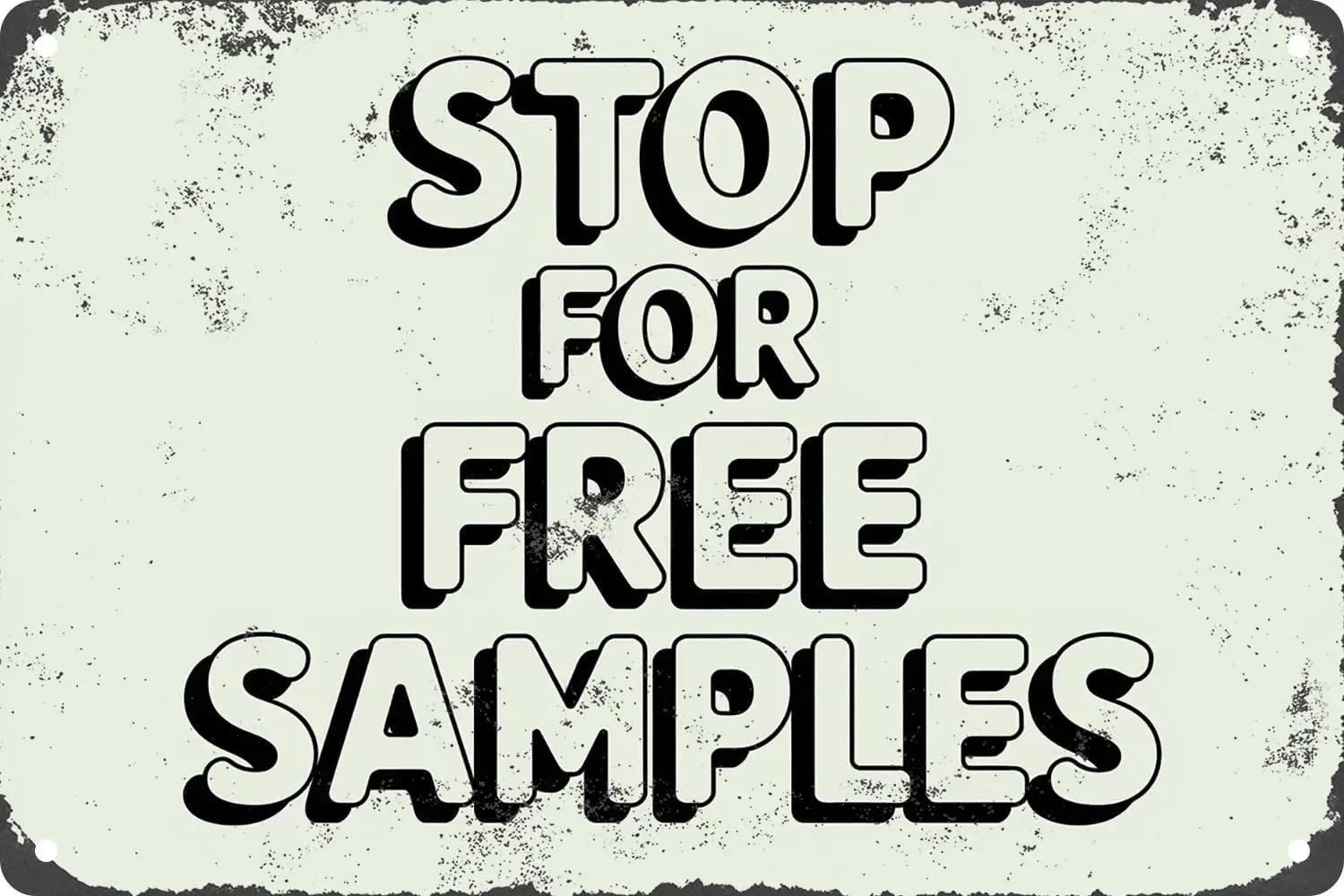 Funny Sign Stop For Free Samples Retro Metal Tin Club Bar Pub Cafe Store Restaurant Wall Decor Plaque  Home Living