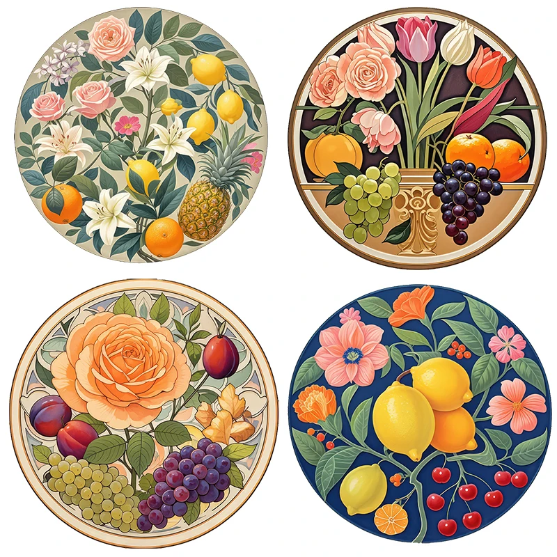 Three Ratels CD80 Nostalgic flower and fruit wall stickers for home decoration kitchen decals