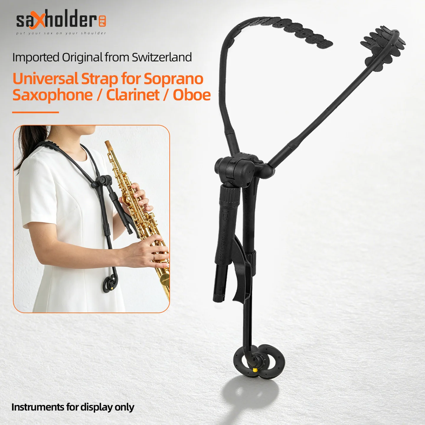 Swiss Imported Original Tenor Saxophone Double Shoulder Strap Clarinet Oboe Hanging Strap Instrument Accessories