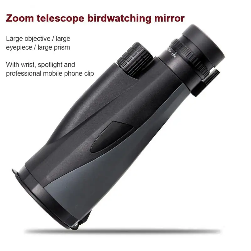 10-30X60 Monocular Telescope 1000M Long Range Glasses Zoom Bak4 Prism Binoculars With Tripod And Phone Clip For Hunting Camping