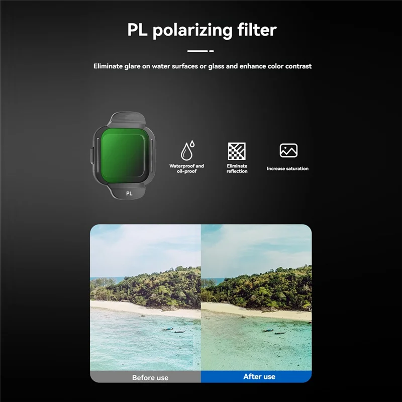 DJI 플립 스냅온 HD 광학 유리 중성 밀도 렌즈 필터용 ABKQ 편광 ND 필터 키트, 향상된 항공 촬영