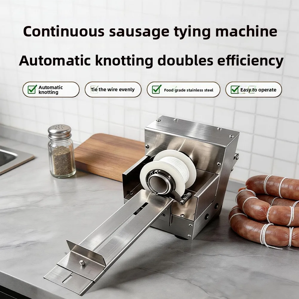 Stainless steel automatic sausage stringing machine