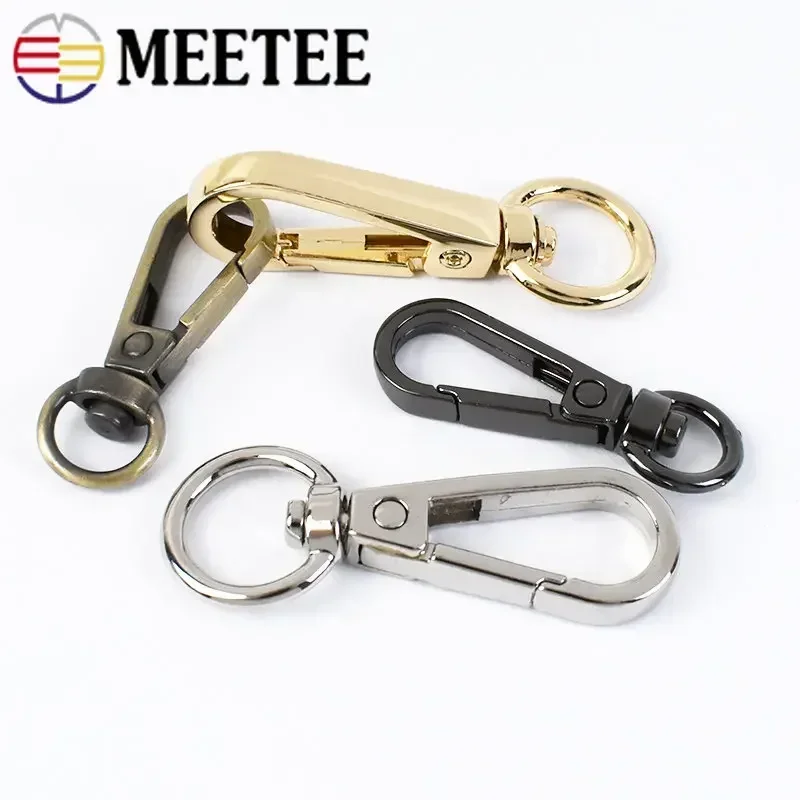 50Pcs 8/10/13mm Metal Buckles for Strap Bag Swivel Lobster Clasp KeyChain Hooks Webbing Clip Buckle Hanger DIY Accessories