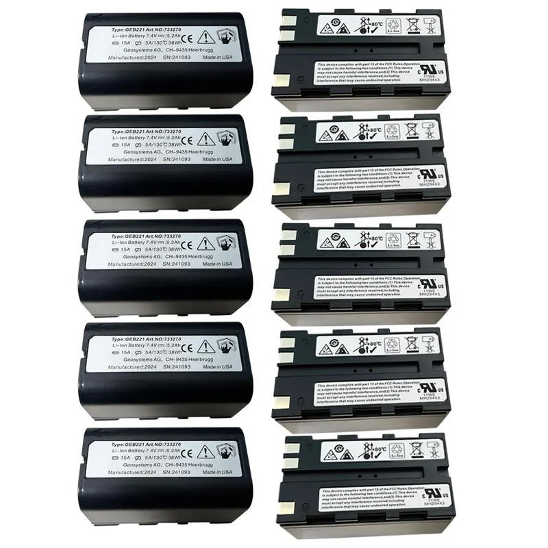 

10PCSGEB221 Li-ion Battery For Leica TS02 TS06 TS09 TPS1200 ATX1200 Series Surveying Total Station 4400mAh 7.4V ​GPS Battery