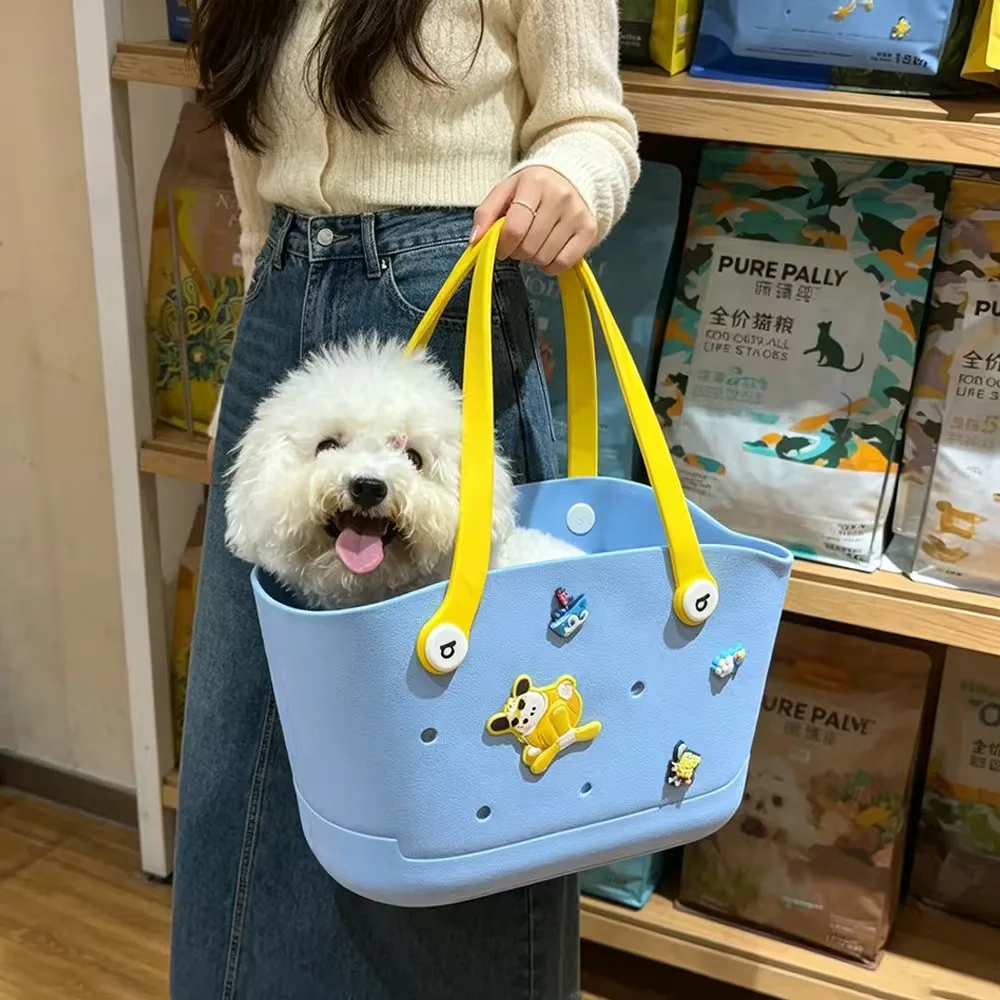 EVA Breathable Pet Tote Carrier Bag,Waterproof Portable Handbag For Small Dogs Cats Puppy,Outdoor Walking Travel Hole Design Pet