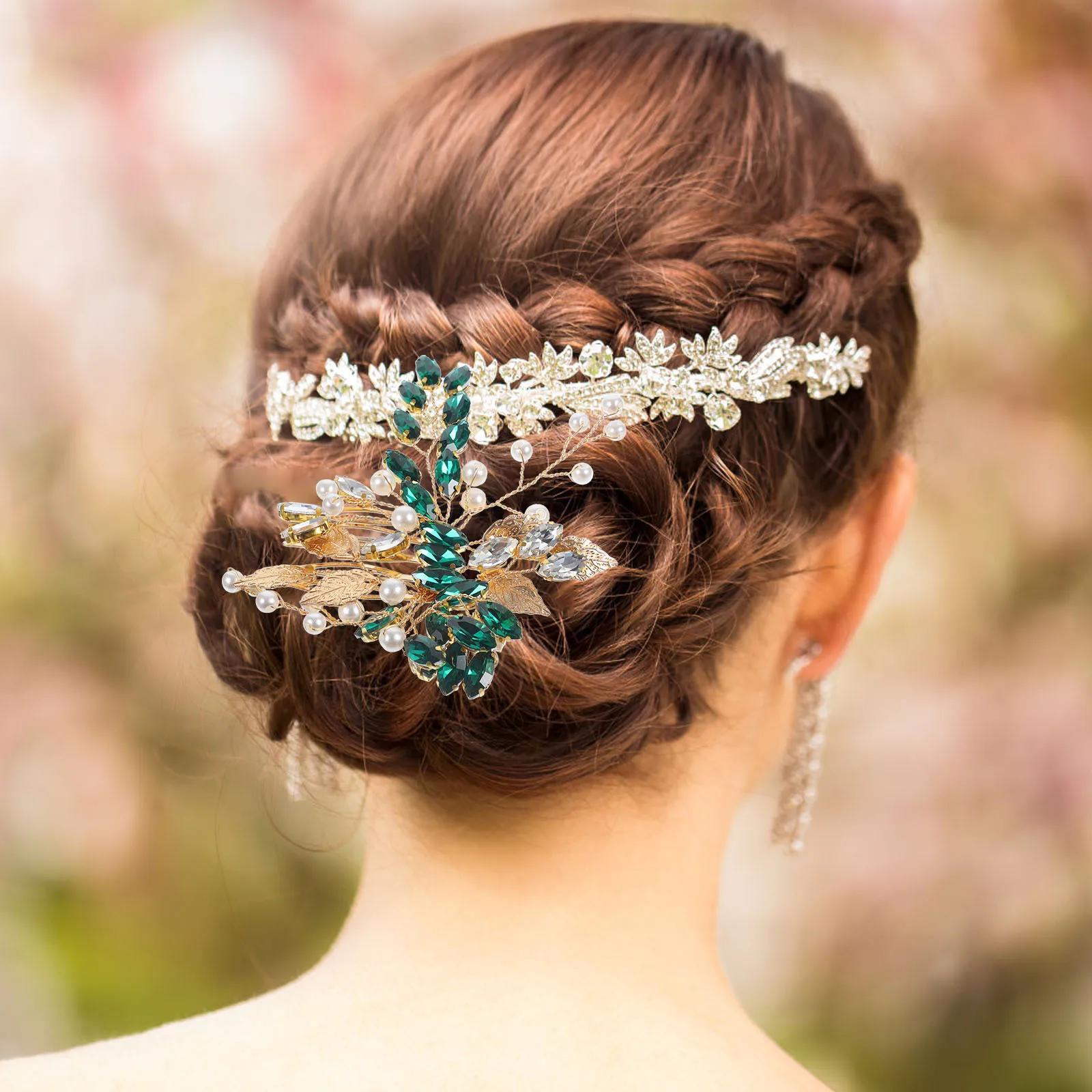 

Bridal Hair Comb Rhinestone Crystal Wedding Hair Piece Bride Headpiece for Women Rhinestone Headpieces for Women
