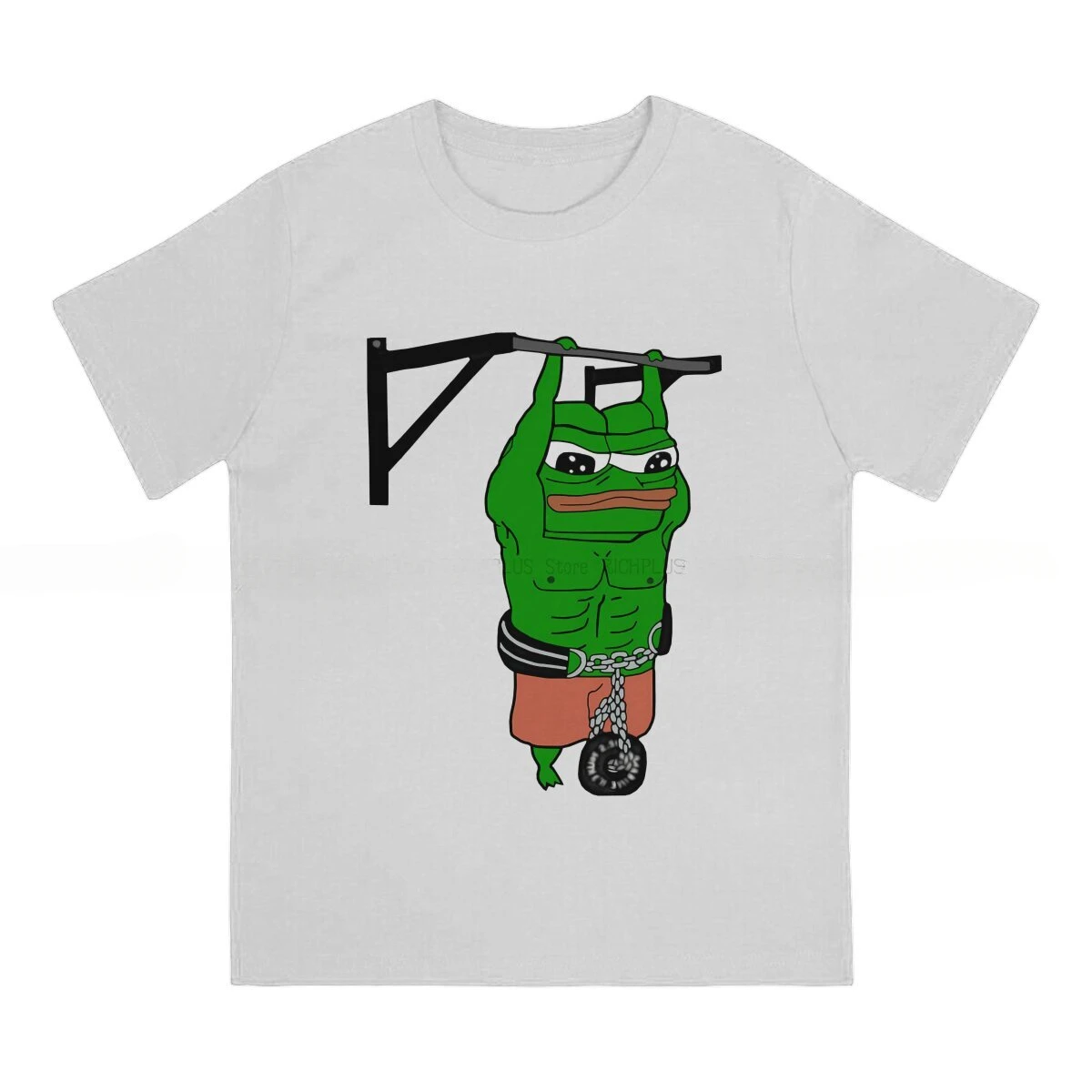 Pepe Frog Animal Newest TShirt for Men Rare Swole Pull up Round Neck Polyester T Shirt Distinctive Birthday Gifts Tops