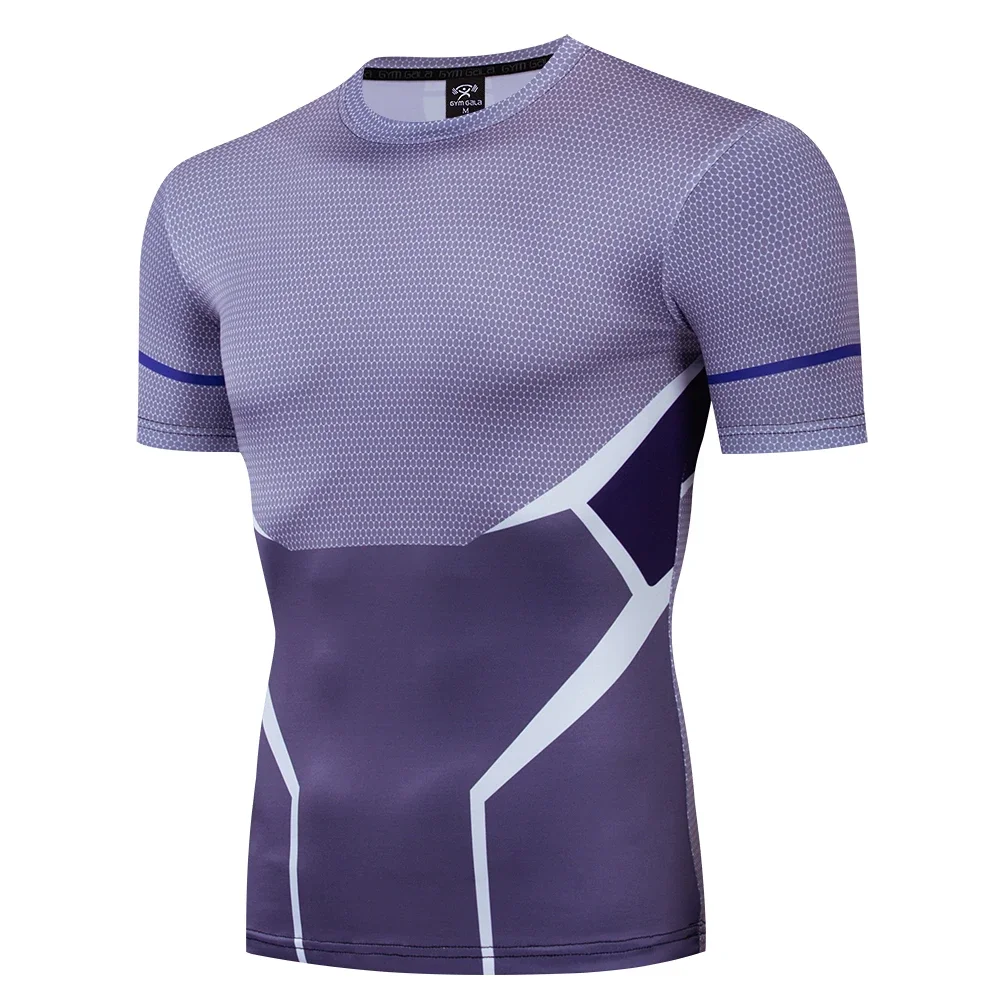 T Shirts Men Rashguard Jerseys Top Men Running Training Superhero Movie Men T shirt Brand Gym Fitness Sport Shirt Compression