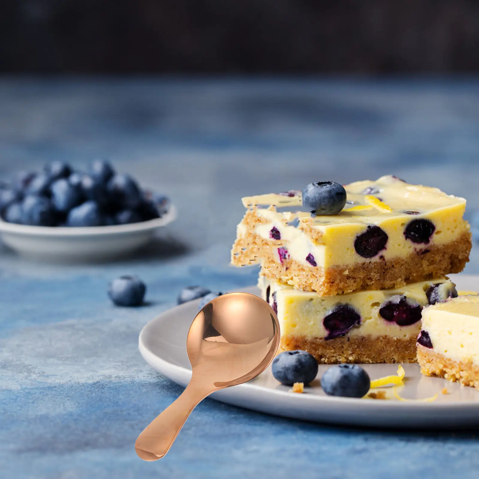 

5Pcs Stainless Steel Short Handle Mini Spoons for Baking Cooking Measuring Salt Sugar Coffee Dessert Tiny Scoop Elegant Kitchen