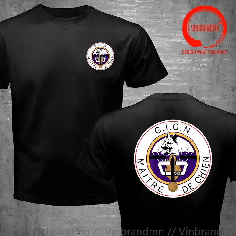 France Special Elite Forces Unit GIGN Raid Men T-Shirt Classic Fashion Short Sleeve Casual 100% Cotton O-Neck T Shirts