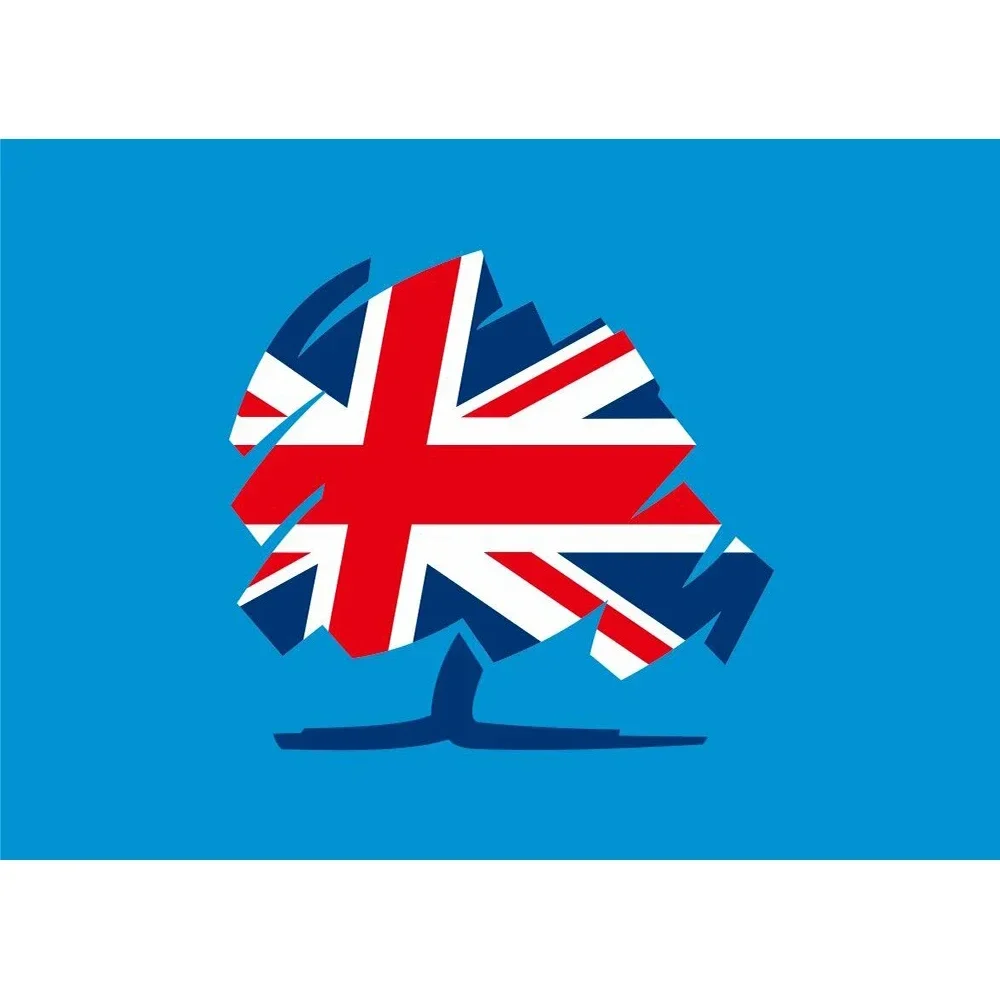 3x5ft or 2x3ft Conservative party banner of the United Kingdom flag