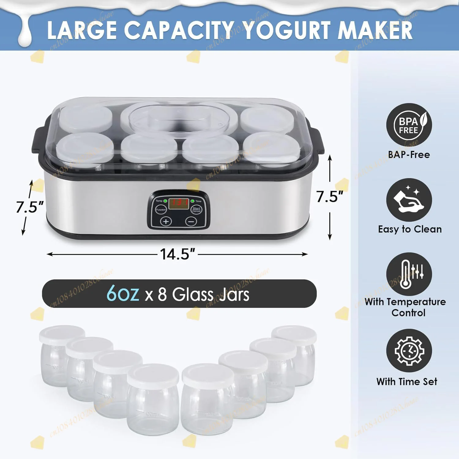 Yogurt maker household large capacity milkshake jam ice cream pudding machine ic