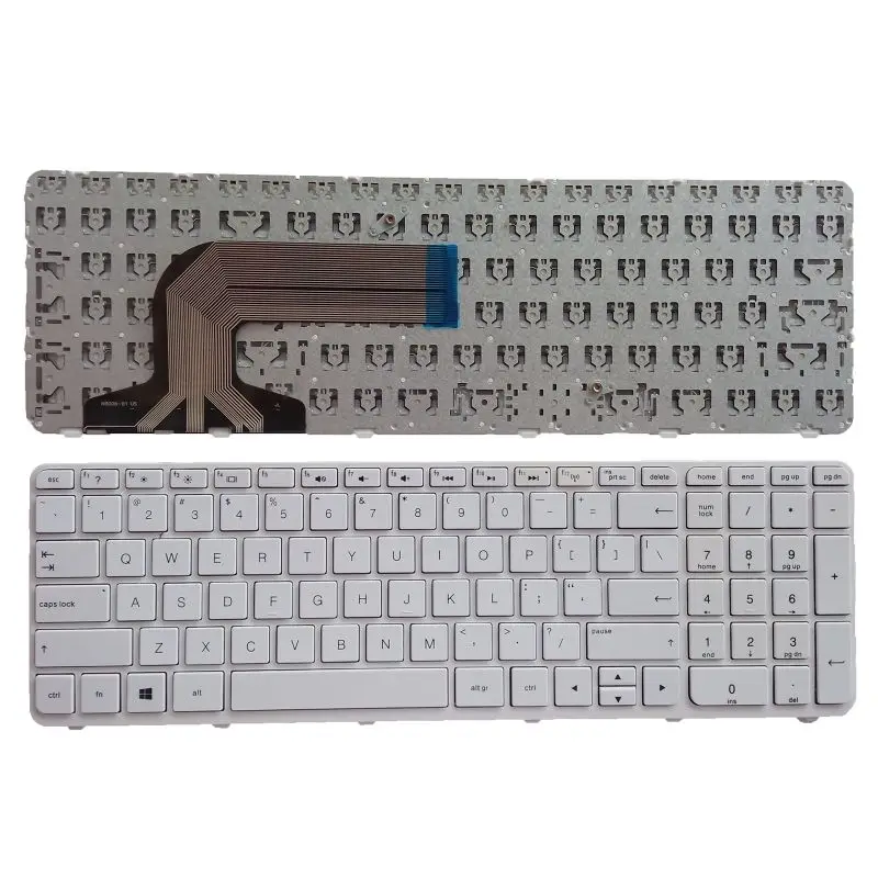 

Laptop Keyboard for HP pavilion 15-N 15-E 15E 15N 15T 15 t -N 15-N000 N100 N200 15-E000 15-E100 White US with frame NSK-CN6SC