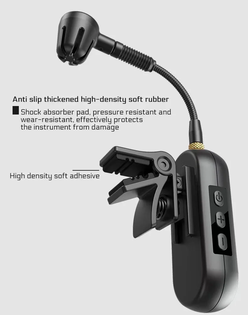 

M-03Wireless Saxophone Microphone with Receiver Cordless Clip Musical Instrumental UHF Mic