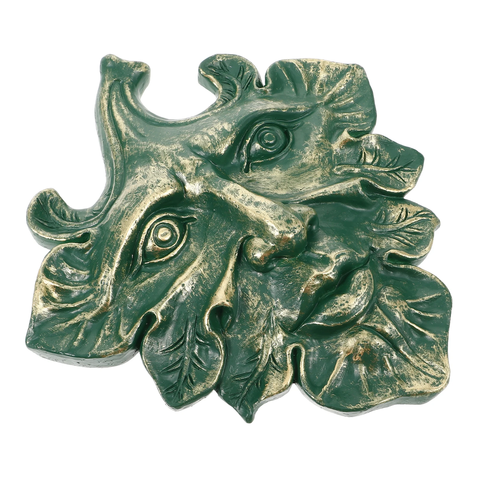 

Green Man Wall Plaque Home Decor Green Leaf Hanging Garden Ornaments Resin Craft Bedroom Living Room Wall Decoration