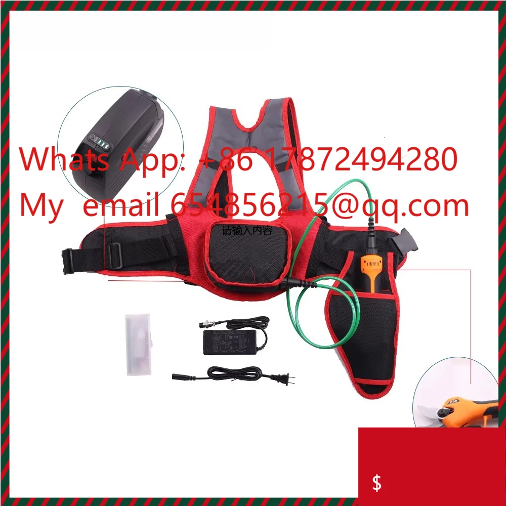 

40 mm 43.2V Progressive Backpack Electric Pruning Shears Battery Electric Pruning Scissors for Garden Tree Vineyard