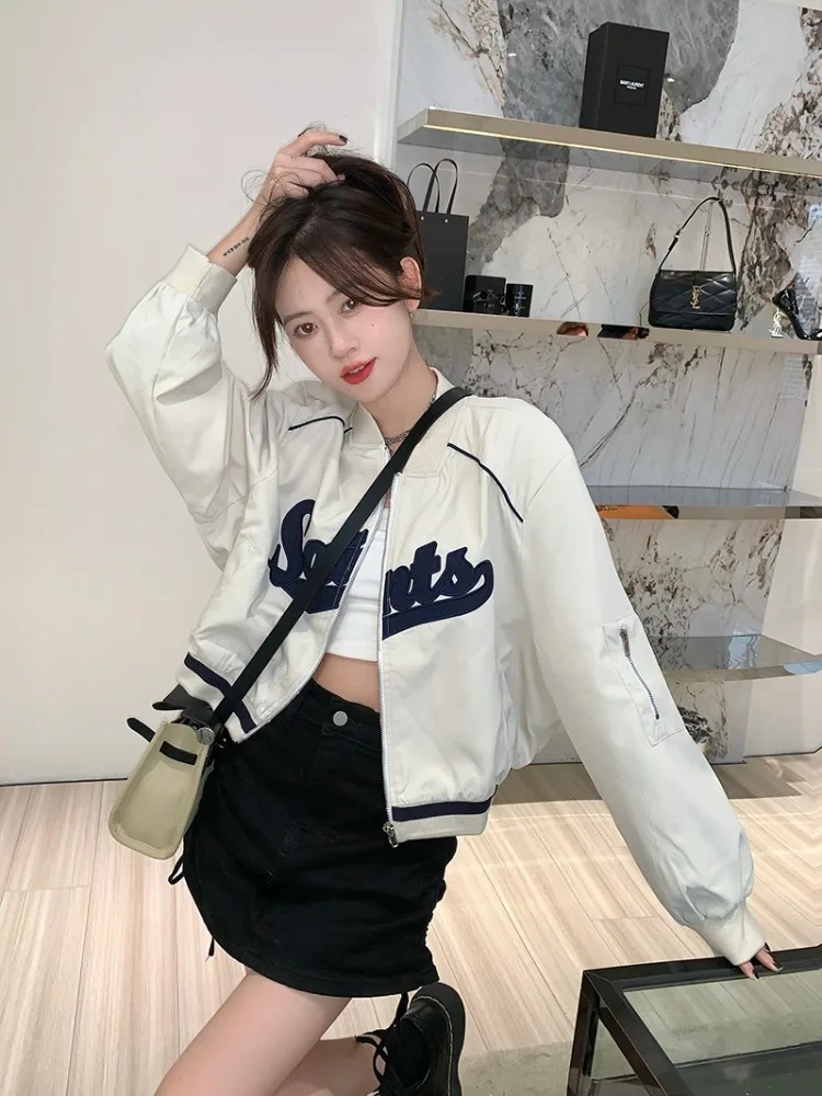 

Woman Denim Jackets Korean Versatile Clothing Thick Ladies Slim Fleece Workwear Waterproof Hiking Sun Protection Camping Trendy