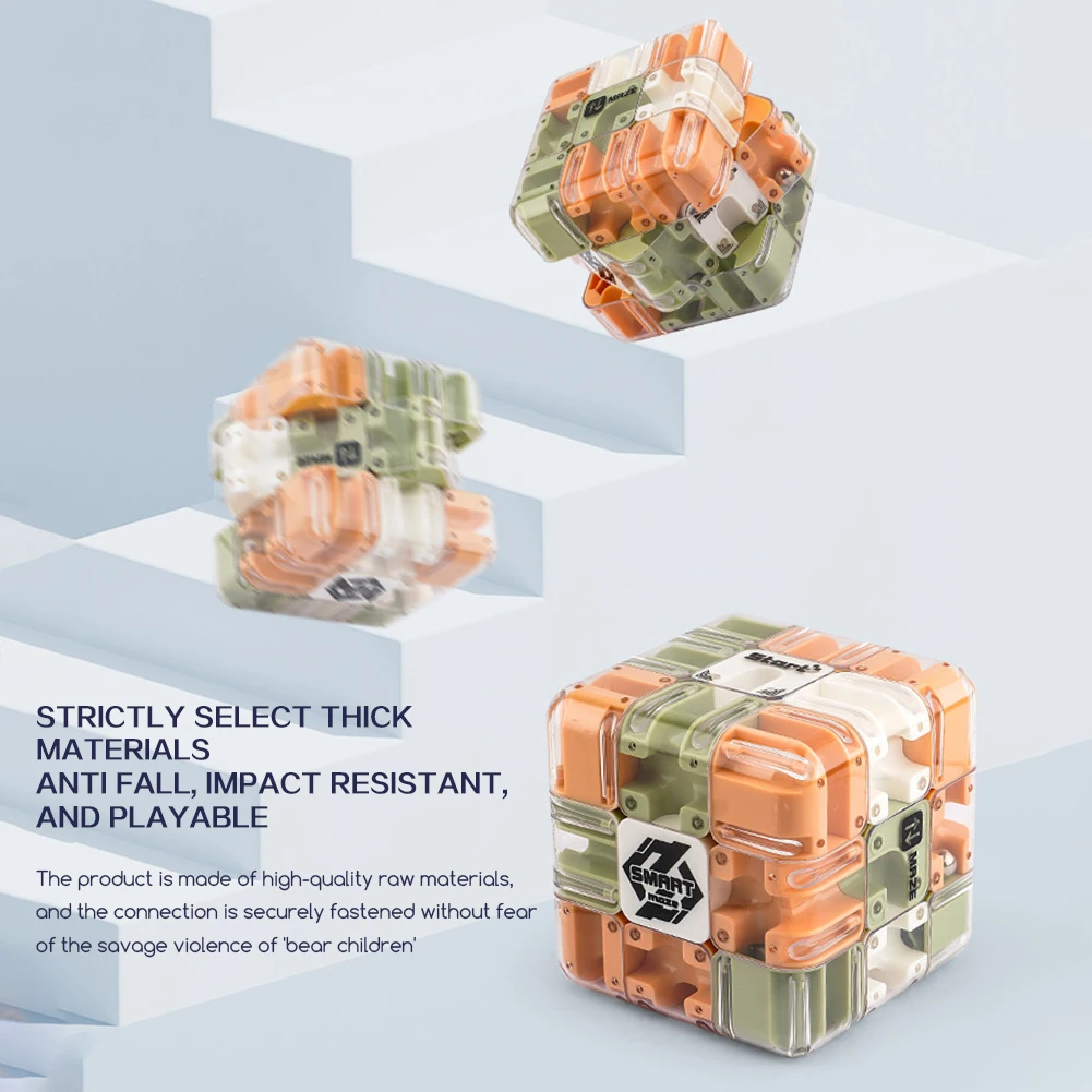 大型迷路 3D パズル 迷路キューブ 3D 迷路キューブ パズル ローリングボール付き 集中力を高める脳トレおもちゃ 子供向け