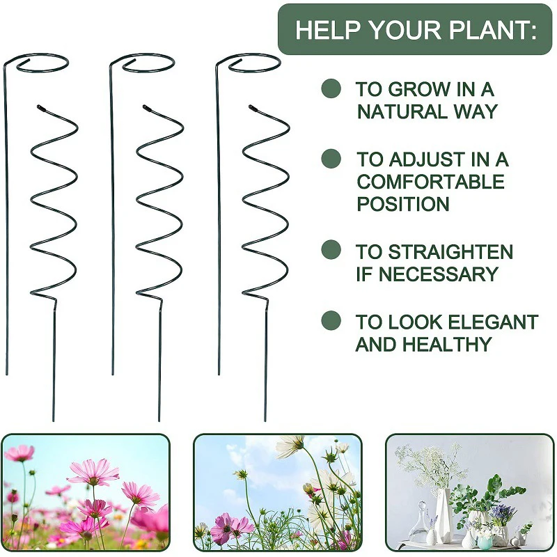 

4 шт., витые колья для растений, пластиковый держатель для клетки для растений, цветочный горшок, вьющаяся решетка, колья для помидоров, фаленопсис
