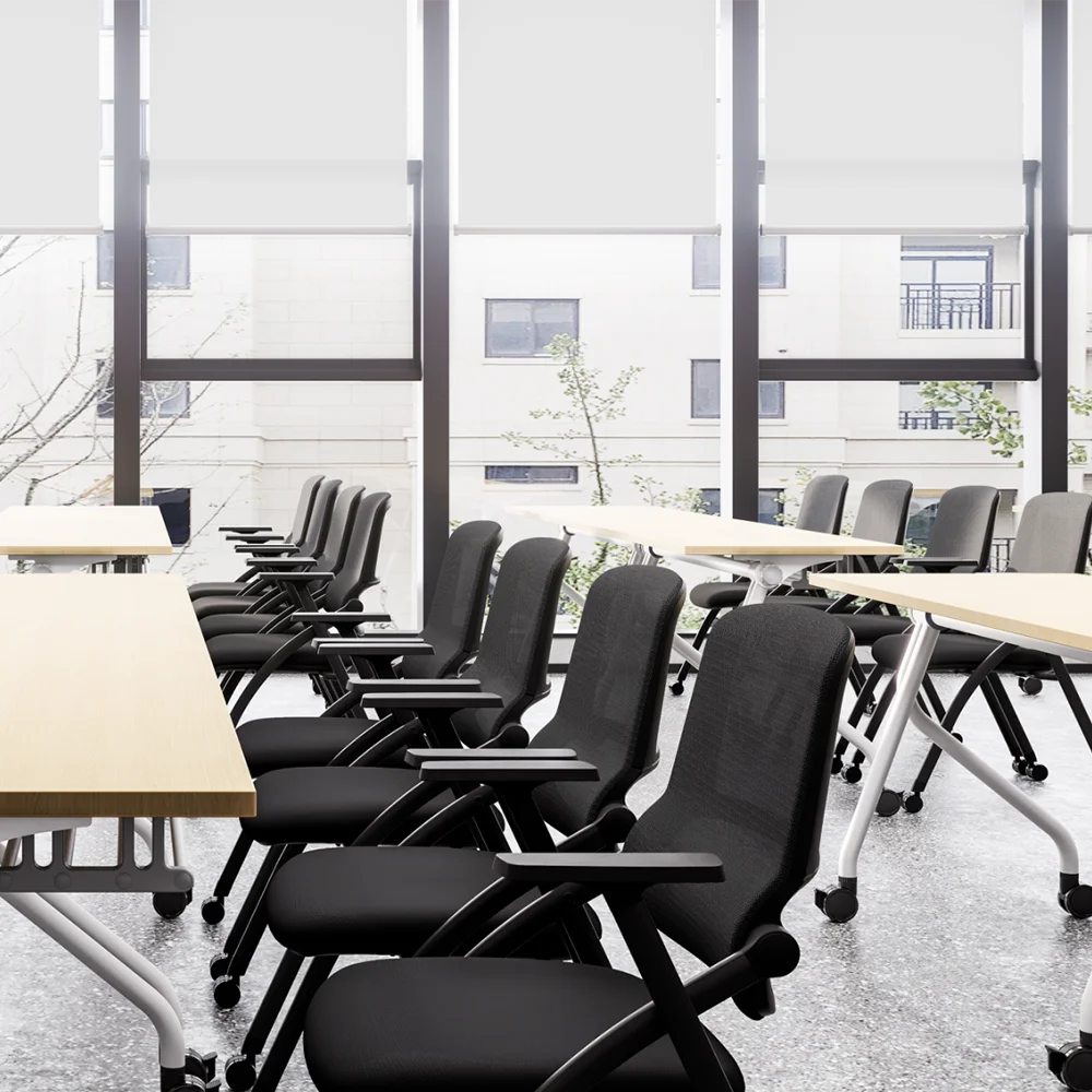 Modern Foldable PVC Learning Training Chair with Writing Board
