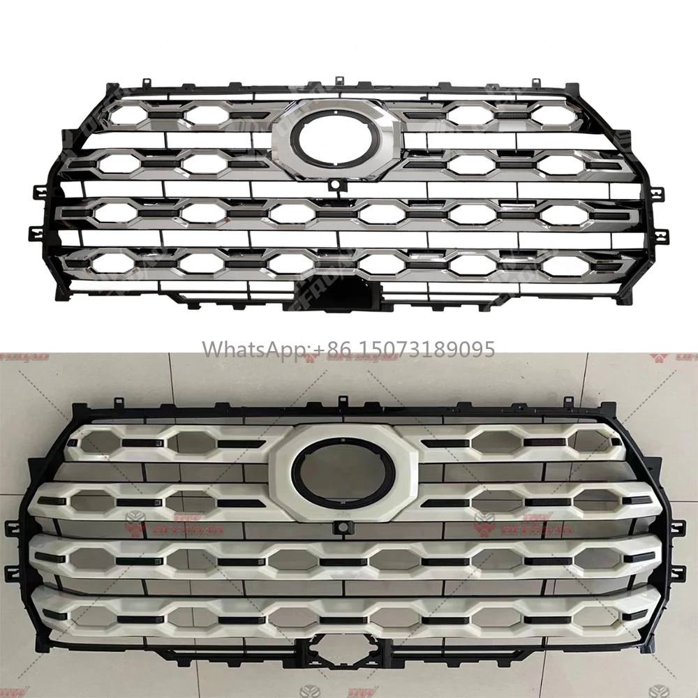 

4x4 Пикап ABS Сотовая гоночная решетка бампера для Toyota Tundra 2022 2023, внешние детали грузовика, решетка радиатора, автомобильные сетчатые решетки