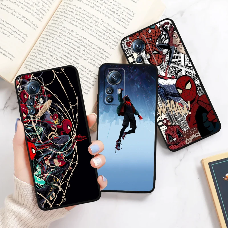 

Spider Man Marvel Fashion Cool For Xiaomi Mi Poco F5 F4 F3 X6 X5 X4 X3 M6 M5 M5S M4 M3 C65 Pro GT NFC 5G Black Cover Phone Case