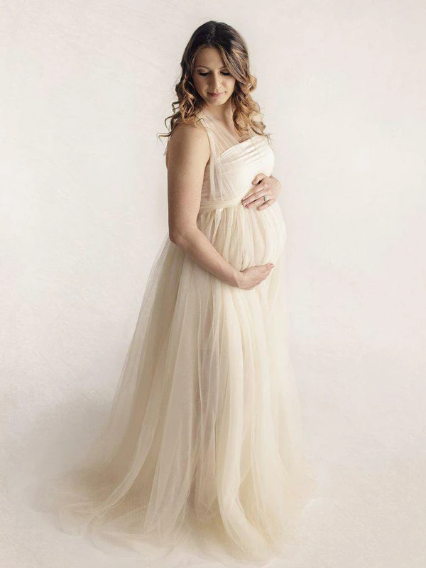 

Long Maternity Dress Photography Props Pregnancy Dress Wrap Photo Shoot Pregnant Tulle Maxi Gown Party Baby Shower Dress