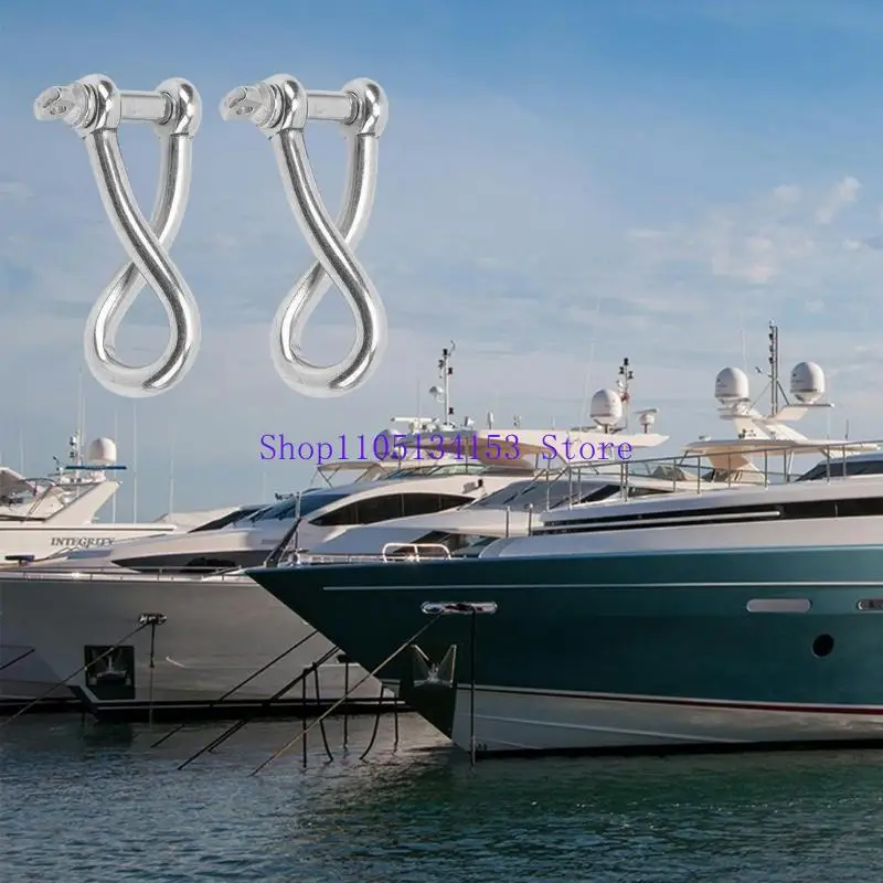 

hg89 Stainless Steel 6mm Shackle Connection for Maritimes Outdoor Gear Towing Mooring Sailboats Deck Equipment Securing Cargo