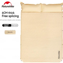 Naturehike 190T Pongee Outdoor Self-inflating Sleeping Mats With Pillow 1~2 People Portable Camping Free Stitching Air Mattress