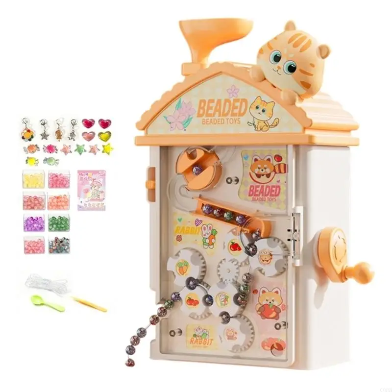 CORB Interactive Kids Beadwork Set Automatic Threader 400 Beads 8 Colors Craft