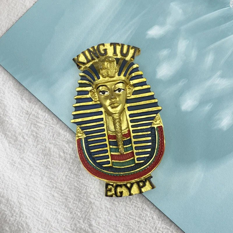 

Egyptian Three-Dimensional Pharaoh Statue High-End Refrigerator Magnet Travel Souvenir Three-Dimensional Hand-Painted Decoration