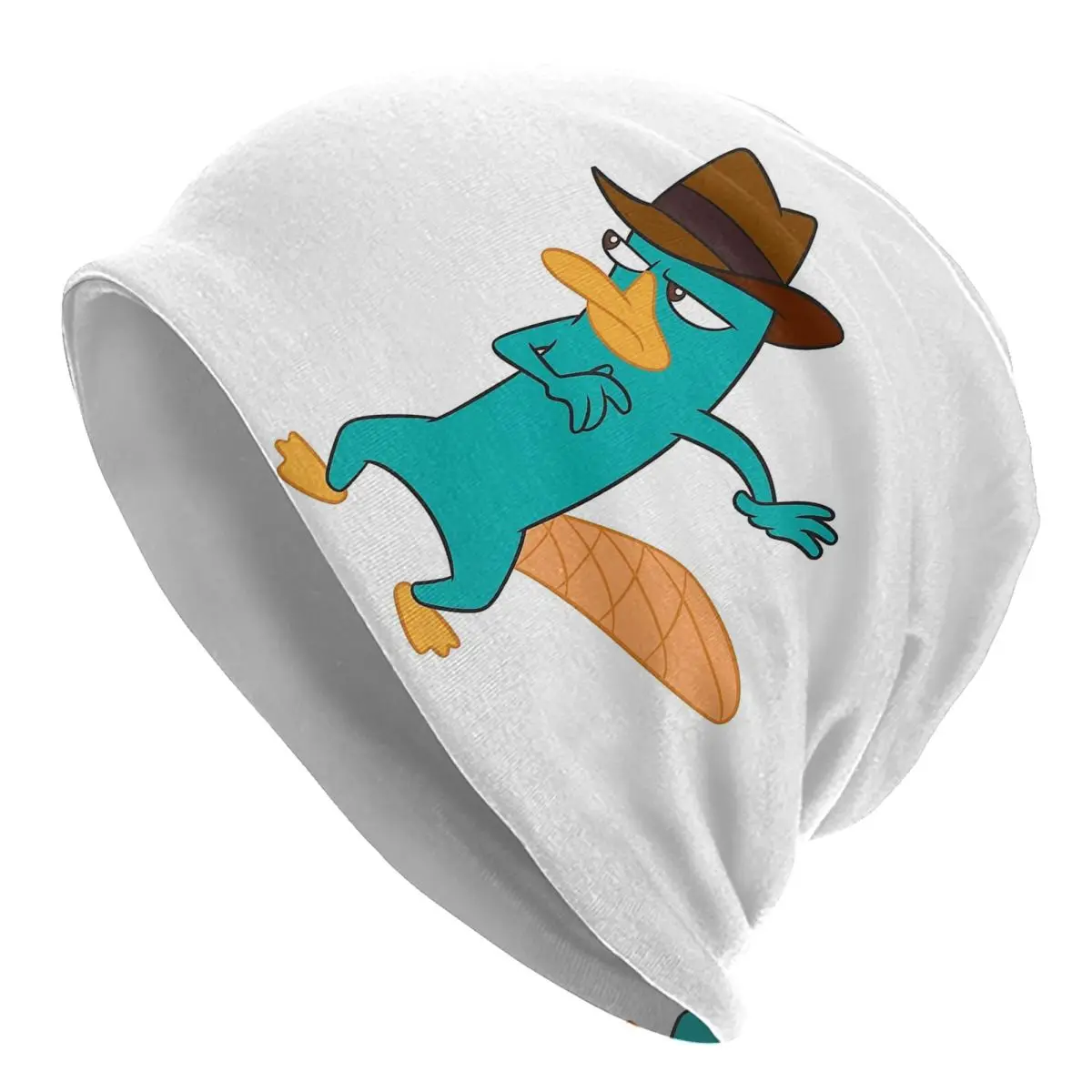 Perry The Platypus Warm Knitted Cap Hip Hop Bonnet Hat Autumn Winter Outdoor Beanies Hats for Unisex Adult