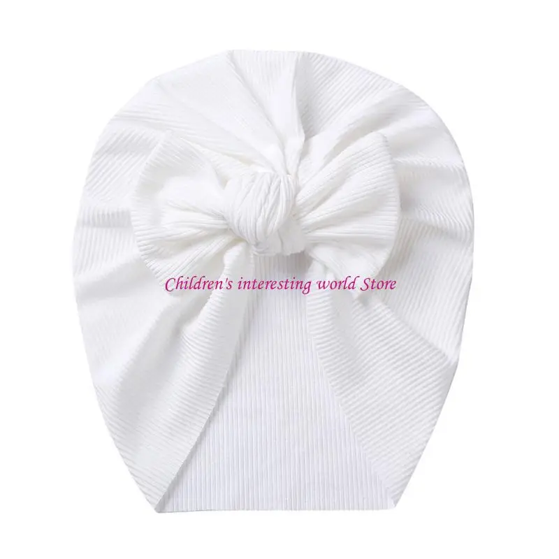 

Infant Turban Hat Baby Hospital Hat Bow Headwear High Elastic Beanie for Infant 0-2Year Baby Photography Accessories 425F