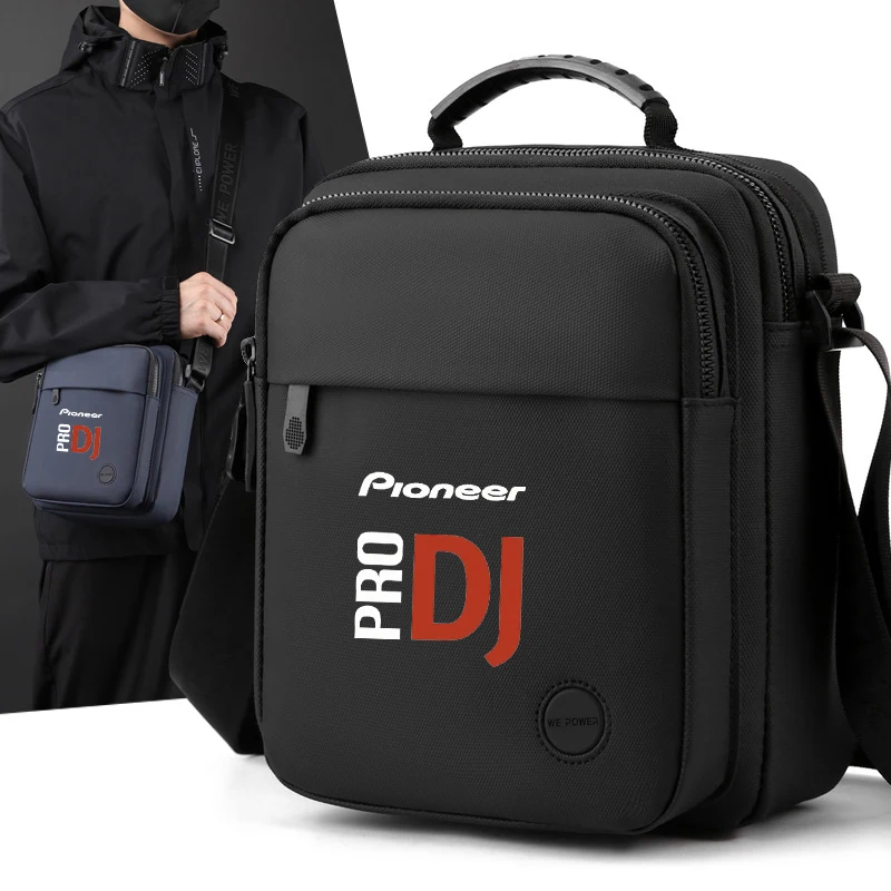 Pioneer-Bolsa de ombro de nylon impermeável masculina, bolsa mensageiro de viagem, bolsa de peito esportiva, moda casual ao ar livre, DJ profissional