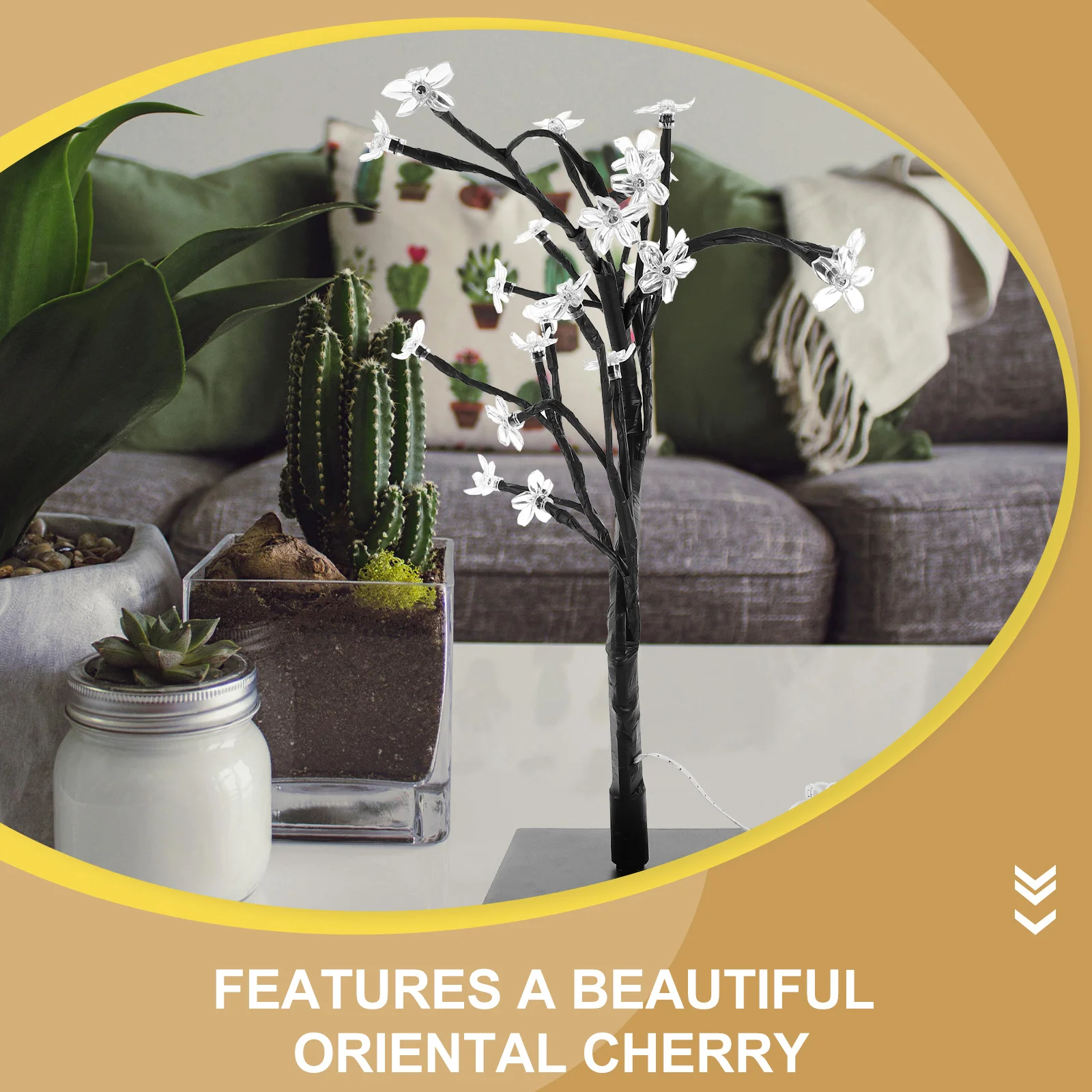 الألياف البصرية زهرة شجرة ضوء أسود الجدول مصباح للمنزل مكتب الزفاف الديكور الأبيض التعبئة والتغليف الإبداعية شجرة ضوء الزخرفية #5