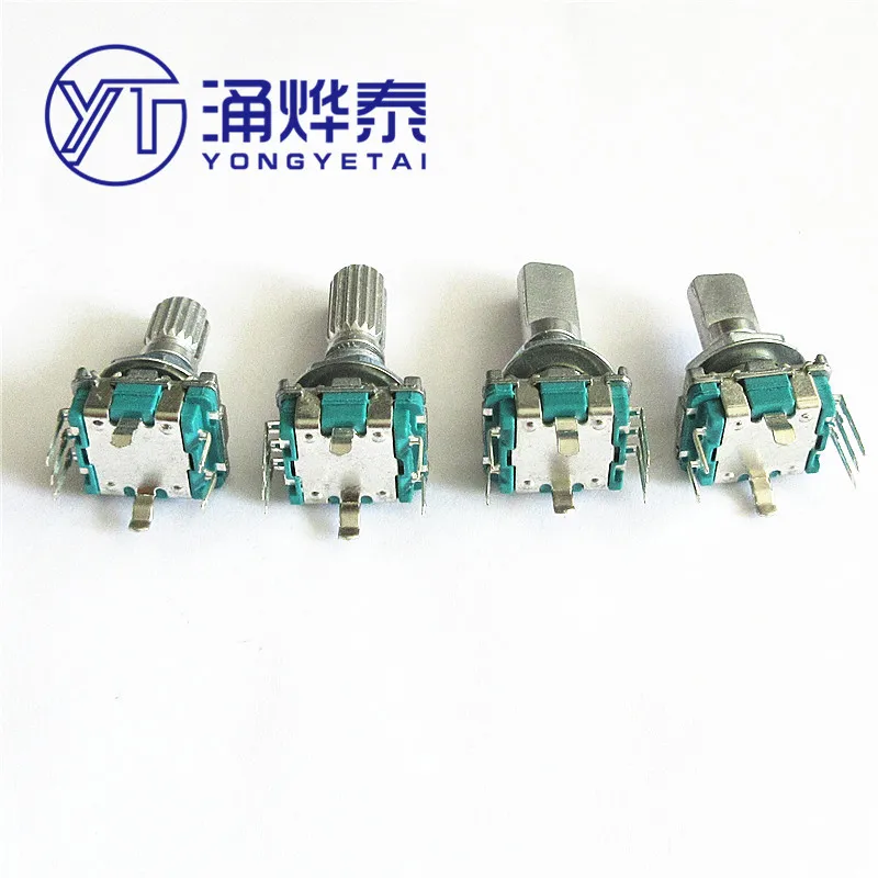 YYT 5PCS EC11 rotary encoder encoder switch EC11 five-legged handle length 20MM 15MM plum blossom half shaft