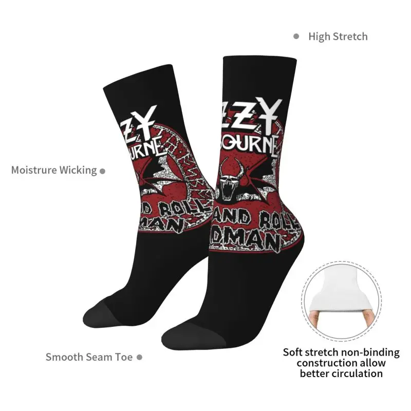 Ozzy Osbourne British Rock Heavy Metal Singer Dress Socks Men's Women's Warm Fashion Novelty Crew Socks