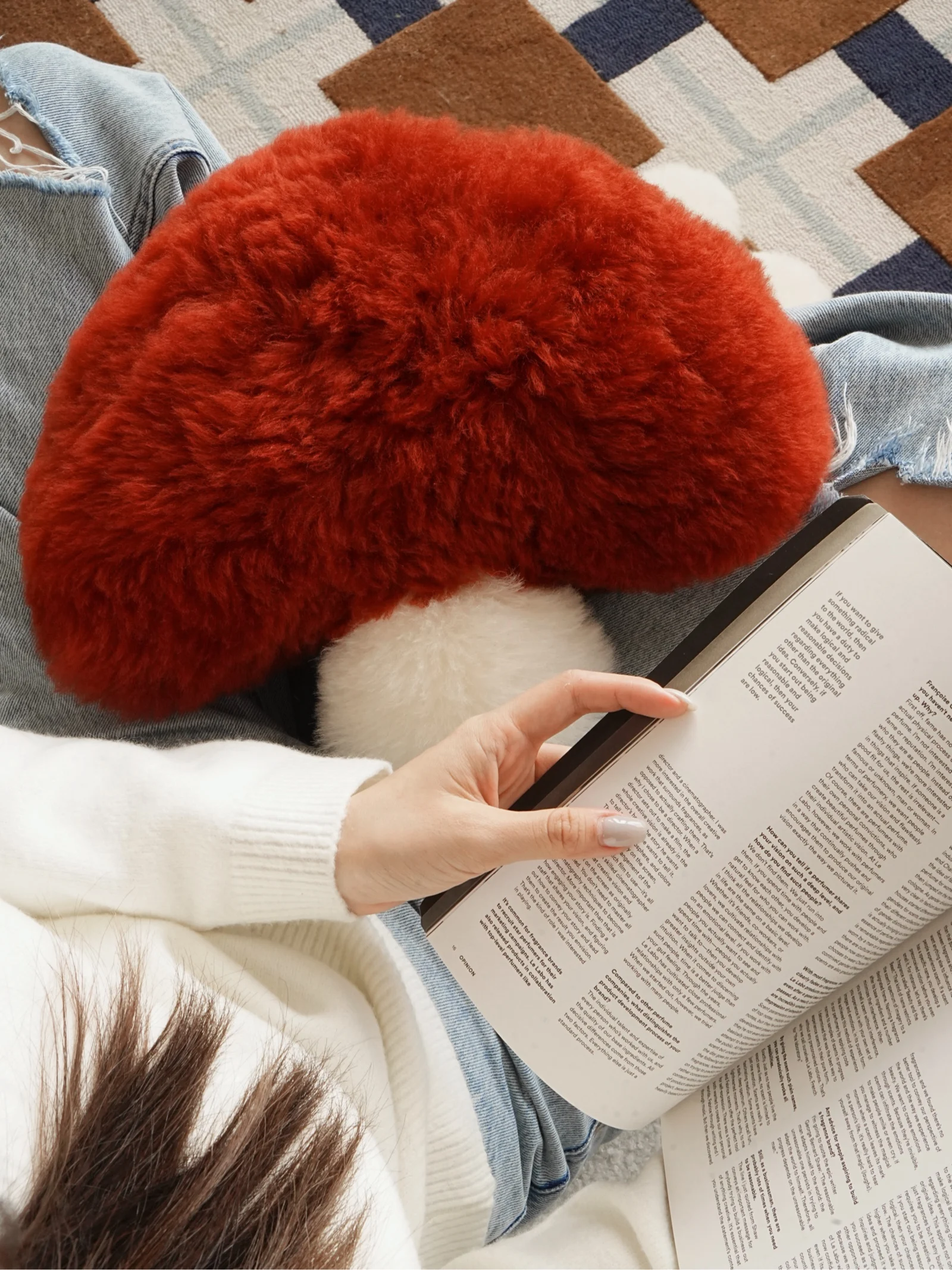 

Подушка Texdr Attitude из шерсти с муслиновым наполнителем, милая плюшевая игрушка, декоративные аксессуары для дивана и окна, европейский стиль, домашний декор, подушки